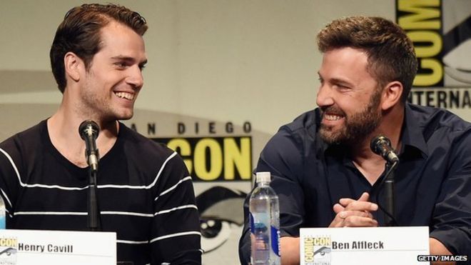 Henry Cavill and Ben Affleck at Comic-Con 2015