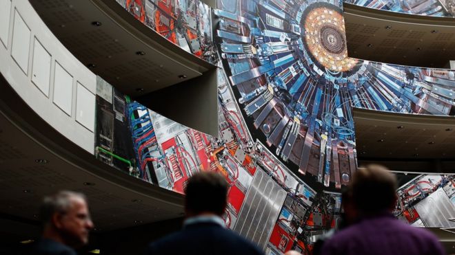 Inside Cern building 40