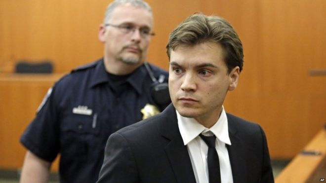 Actor Emile Hirsch appears in court on 17 August 2015, in Park City, Utah