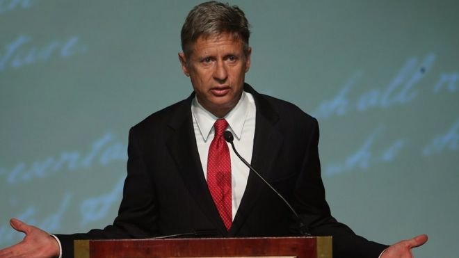 Gary Johnson at the 2012 debate