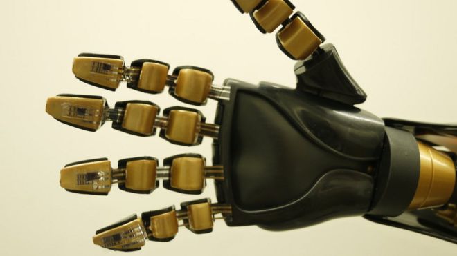 sensors on a robotic hand