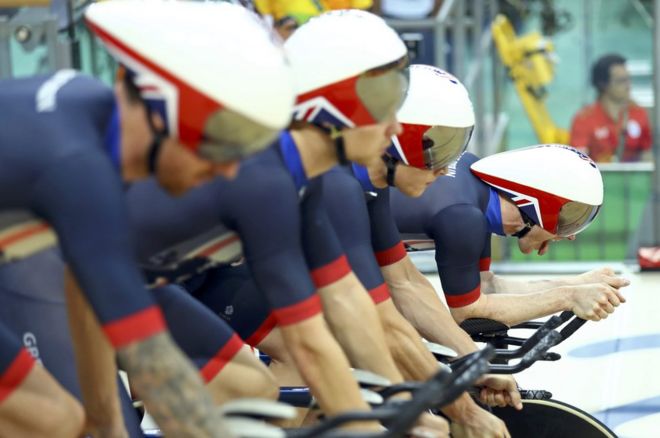 GB men's team pursuit riders