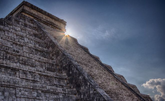 El Castillo pyramid in Yucatan. Mexico