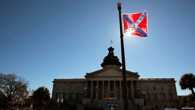 The Confederate Flag outside the South Carolina State House