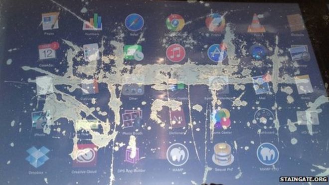 damaged Macbook screen