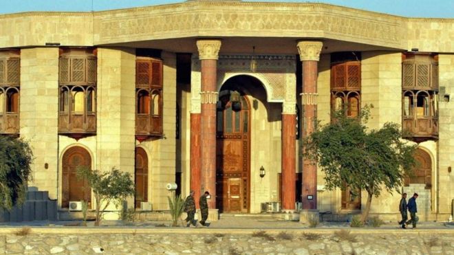 El palacio en Basora que fuera de Saddam Hussein