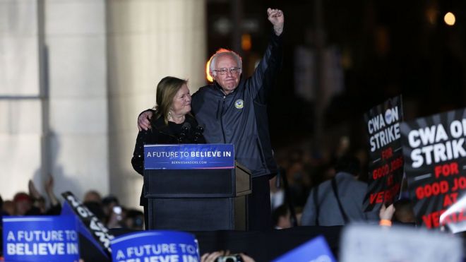 Bernie Sanders in Washington Square