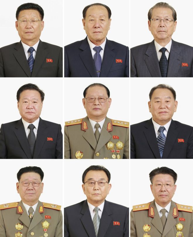 North Korea military and political leaders