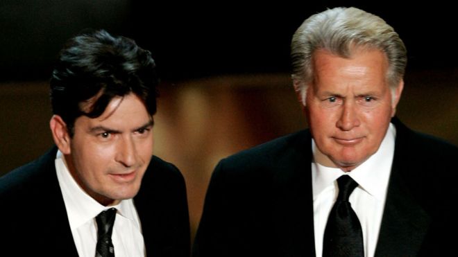 Charlie and Martin Sheen in 2006