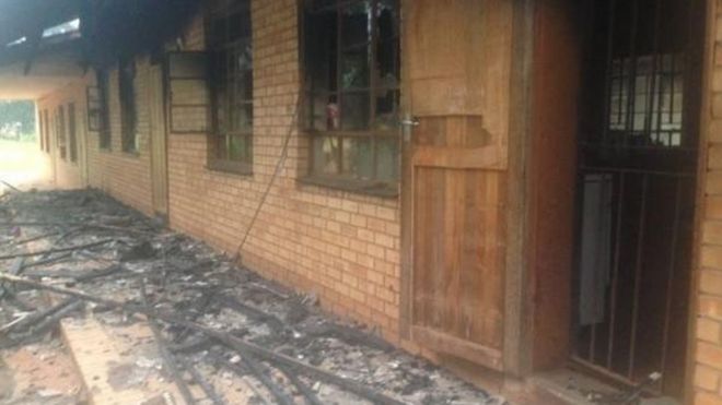 School burnt in South Africa