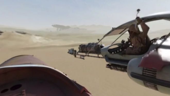Screen shot from Star Wars: The Force Awakens Immersive 360 Experience