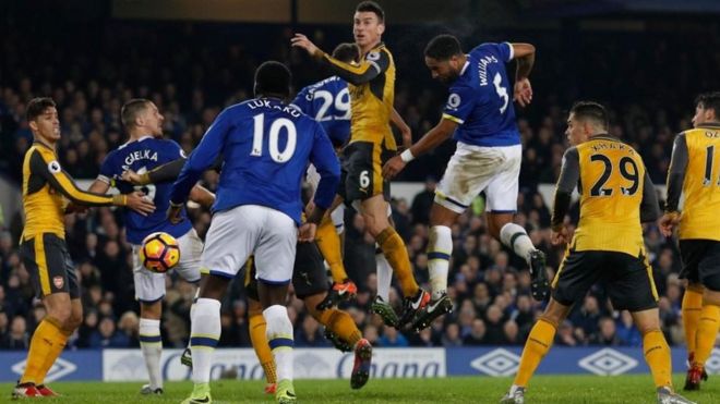 Arsenal walishinda michezo mitatu kabla ya kufungwa na Everton