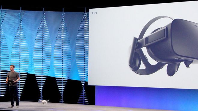 Mark Zuckerberg presents the Oculus Rift