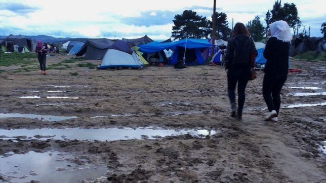 Mud at Idomeni camp
