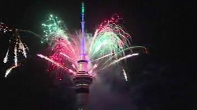 Fireworks in Auckland