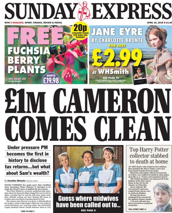 express front page