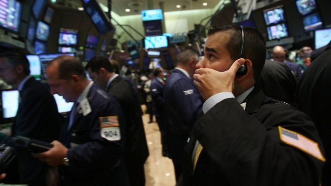 New York Stock Exchange traders in September 2008
