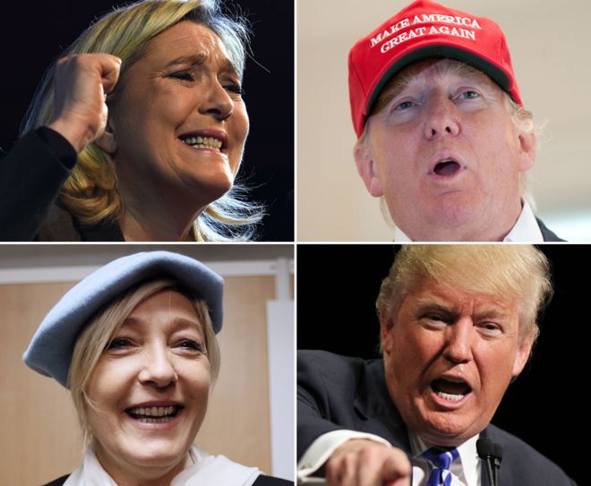 Image result for trump and le pen
