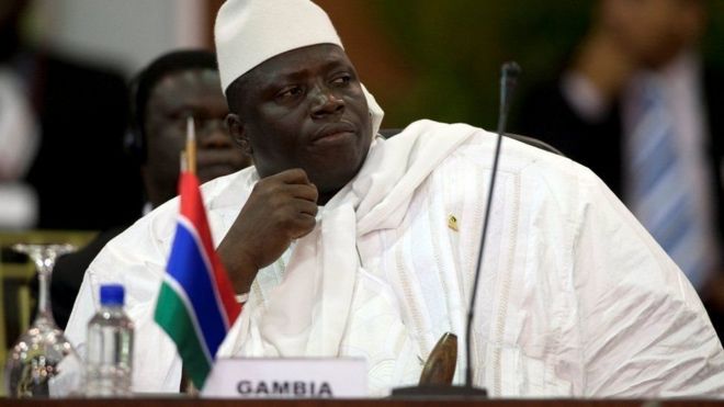 Jammeh alishindwa kwenye uchaguzi na Adama Barrow