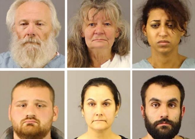 Bruce Leonard, Deborah Leonard, Sarah Ferguson (top L-R), Joseph Irwin, Linda Morey, and David Morey (bottom L-R