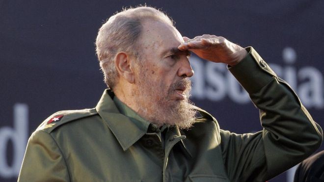 picture dated 21 July 2006 of Cuban President Fidel Castro gesturing during a political rally of the Alternative Mercosur Summit in Cordoba, Argentina.