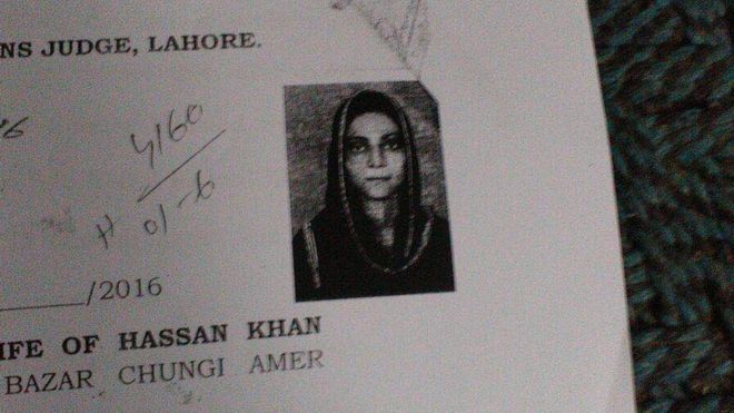 Picture of Zeenat Rafiq wearing a head covering as shown on her wedding certificate