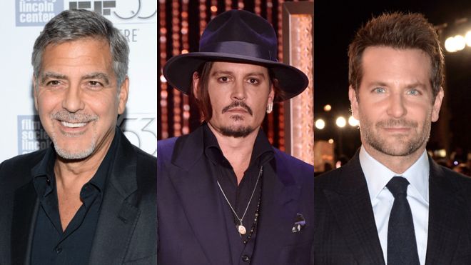 George Clooney, Johnny Depp, Bradley Cooper