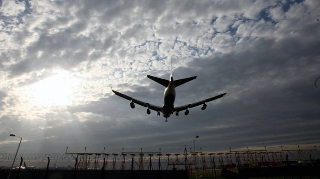 Plane landing