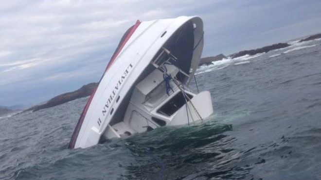Image of Leviathan II boat that sank near Vancouver Island - 26 October 2015