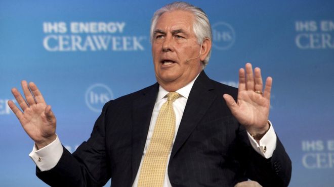 Rex Tillerson at an energy conference in 2015