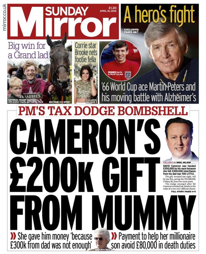 Mirror front page