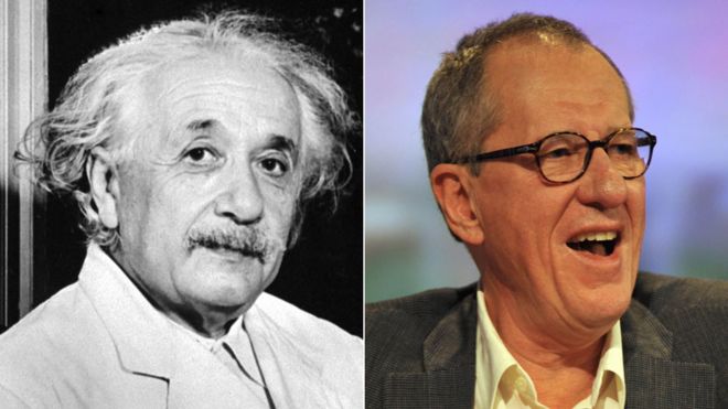 Albert Einstein and Geoffrey Rush