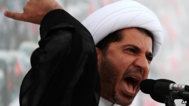 Bahraini opposition leader <b>Sheikh Ali</b> Salman (file photo 7 Dec) - _71987694_4gfxwr76