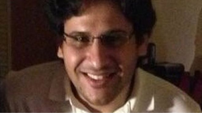Image caption Until his latest detention in April, Waleed Abu al-Khair was a vocal critic of the government - _76104939_70280951