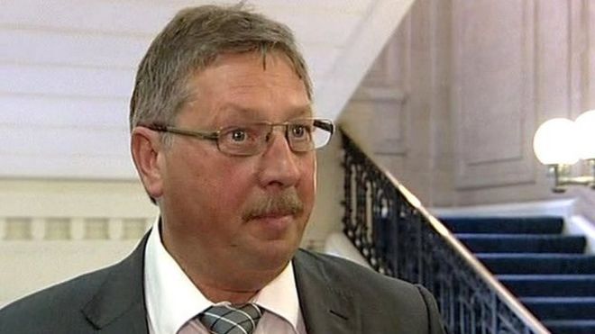 Image caption <b>Sammy Wilson</b> questioned whether DUP colleague Jenny Palmer was <b>...</b> - _78810467_sammywilson