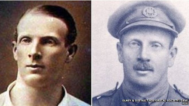 Edgar Mobbs as a rugby player and as a soldier - _79612814_mobbscomp