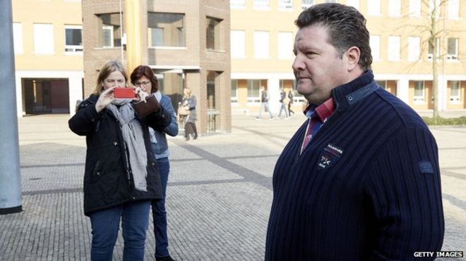 Willy Selten arrives at court in Den Bosch on 24 March, 2015