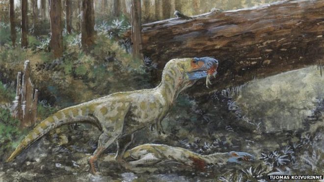 Illustration of Daspletosaurus eating