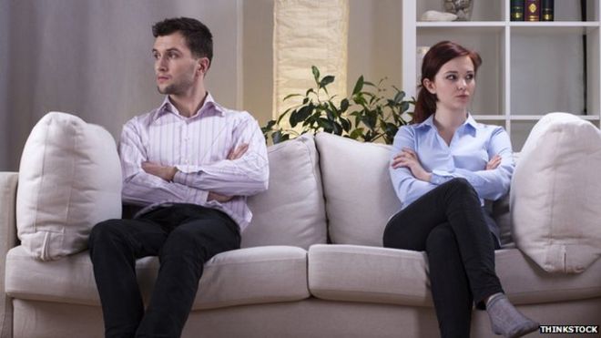 Couple on sofa