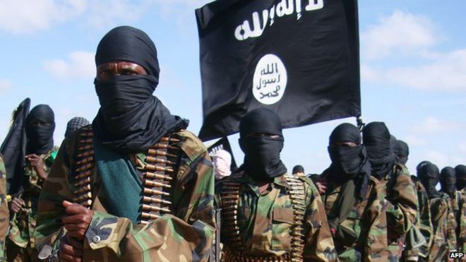 Al-Shabab fighters in Somalia