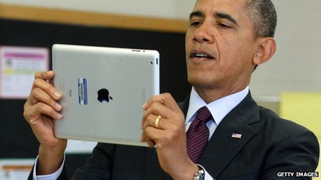 President Obama with iPad