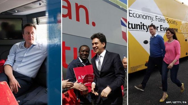 Cameron Miliband and Clegg