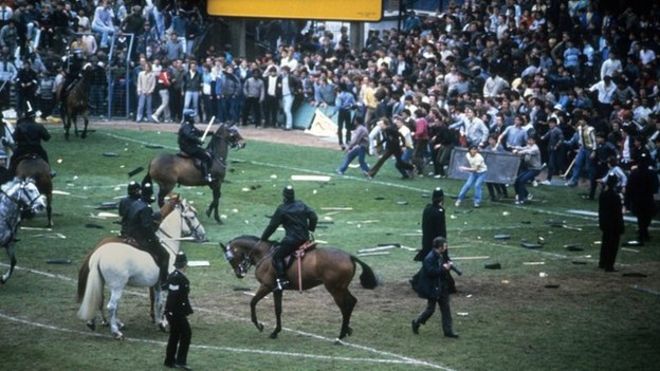 Riot at Birmingham City v Leeds United in 1985