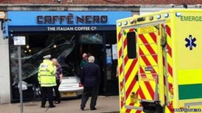 Accident at Caffe Nero in Gerrards Cross