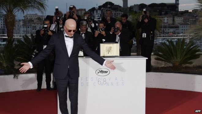 Director Jacques Audiard with the award, 24 May