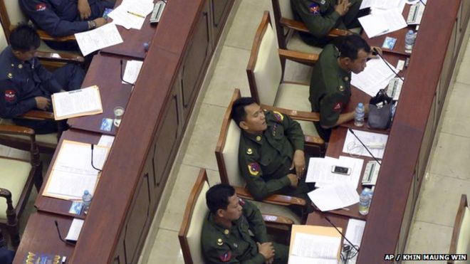 When sleeping lawmakers were captured on film in Myanmar, authorities responded by banning journalists