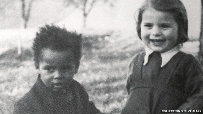 Children seen on the cover of the book Besatzungskinder: The children of Allied Soldiers in Austria and Germany