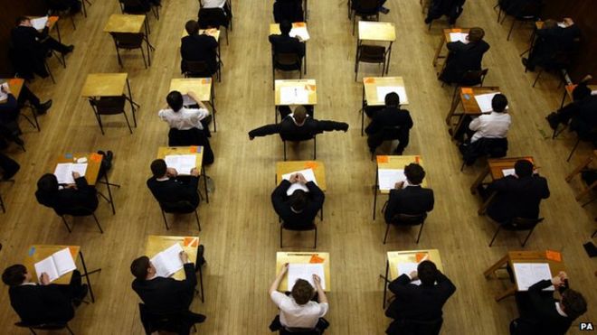 Pupils taking exam