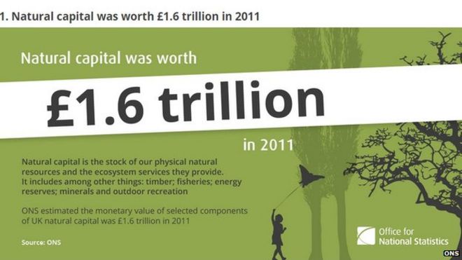 ONS infographic on the value of natural capital