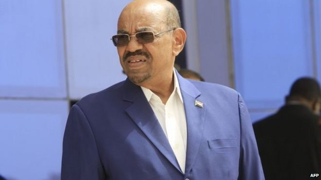 Sudan Omar al-Bashir pictured earlier this week